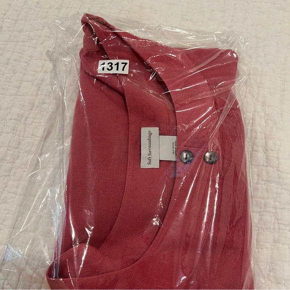 Soft Surroundings Tunic Top 2X Pink Mauve Cotton 3/4 Sleeve Lagenlook Minimalist - Picture 13 of 13